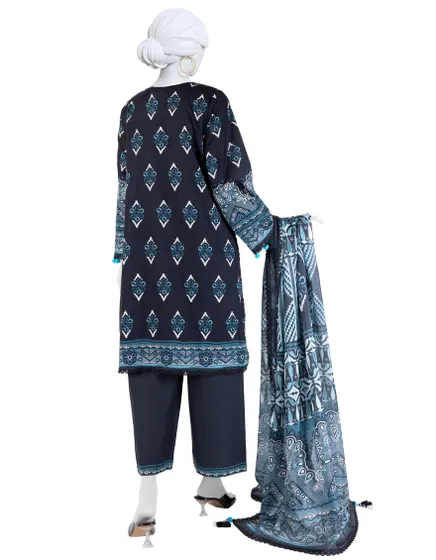 MULTICOLOR LAWN EMBROIDERED UNSTITCHED 3PC - Image 2